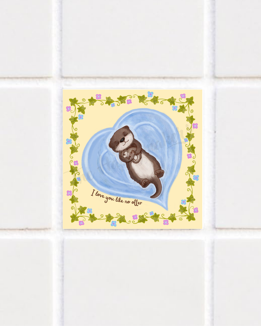 Happy tile sticker ☀ i love you like no otter