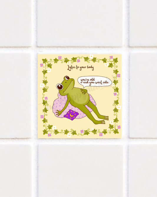 Happy tile sticker ☀ listen to your body