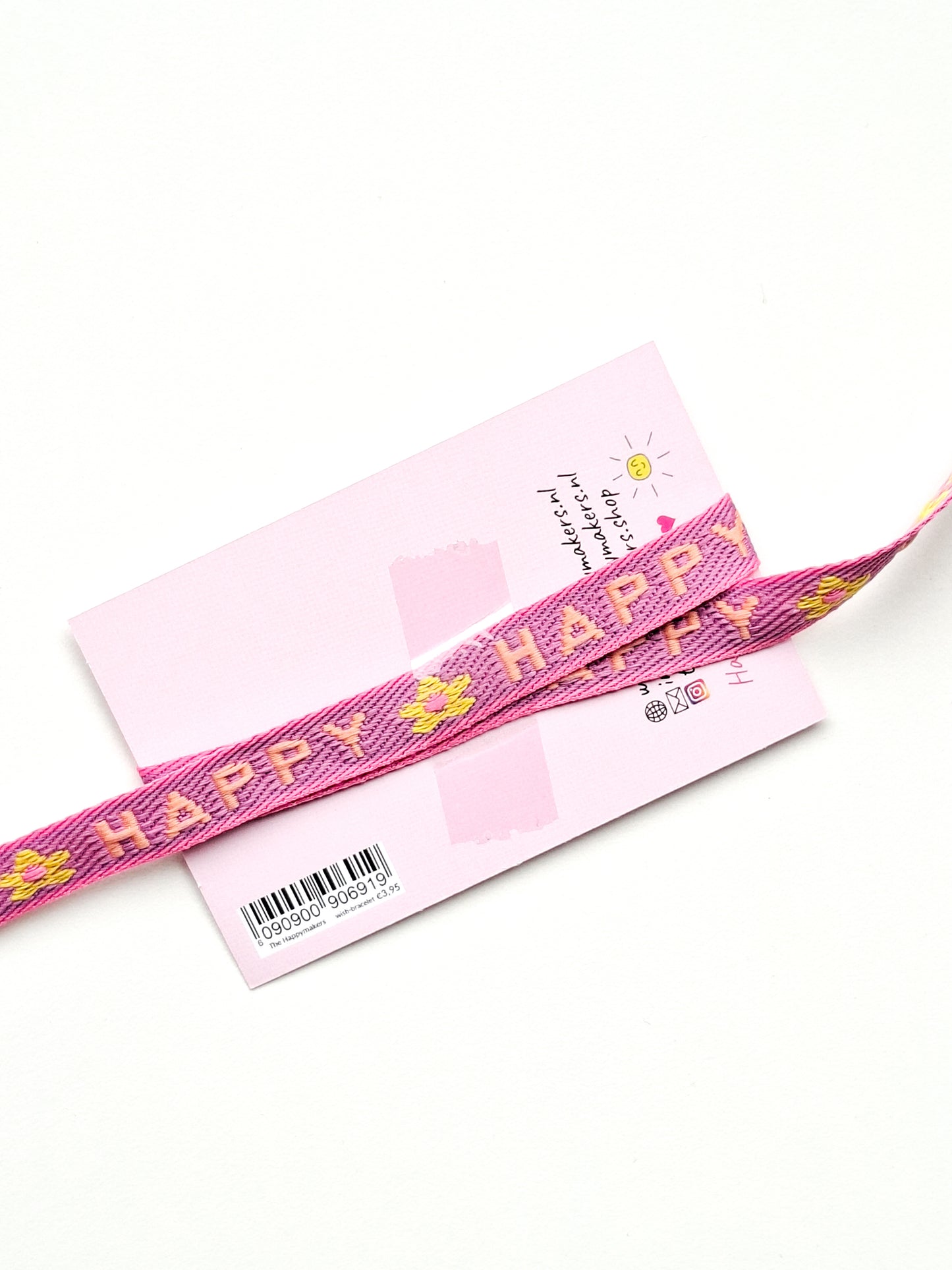 Wensarmband lint, happy