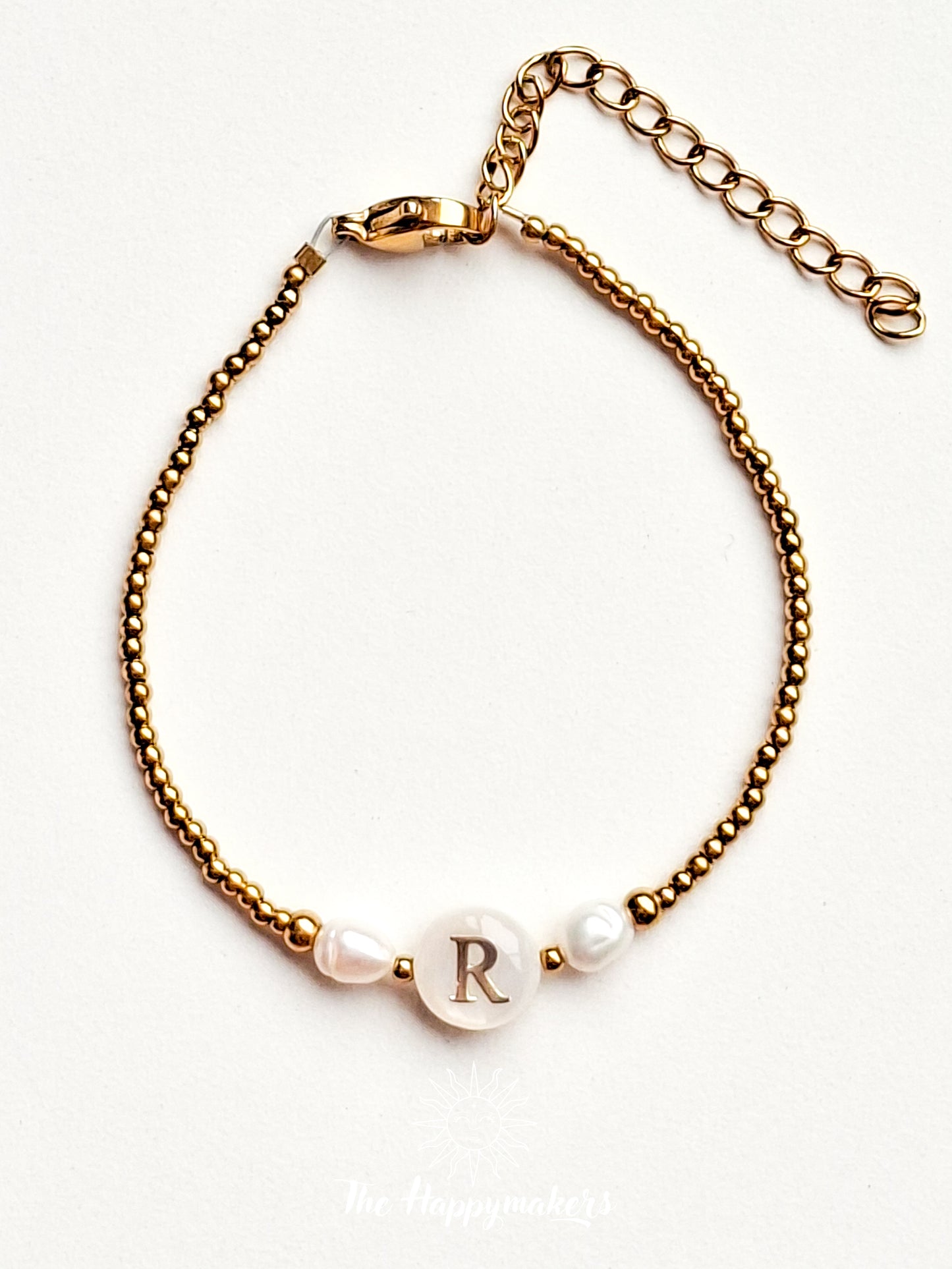 Letter kralen armband, initialen, naam, stainless steel, 100% waterproof, gepersonaliseerd cadeau, op maat gemaakt, handgemaakt