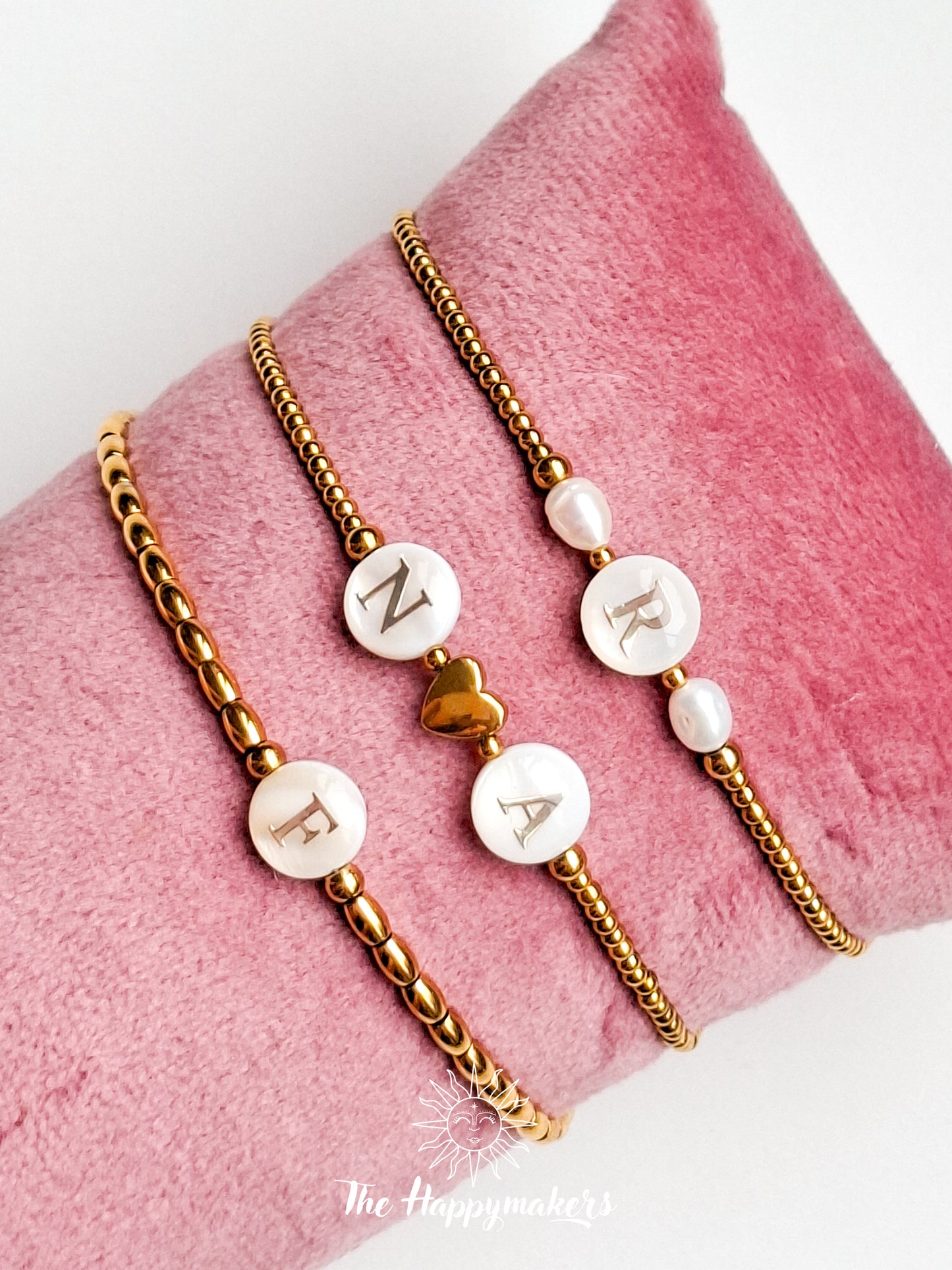 Letter kralen armband, initialen, naam, stainless steel, 100% waterproof, gepersonaliseerd cadeau, op maat gemaakt, handgemaakt