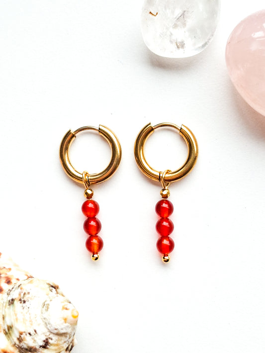 Edelsteen oorbellen ☀ dewy