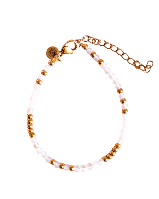 Boho beach bracelet opaline