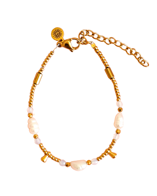 Boho beach bracelet boho pearl