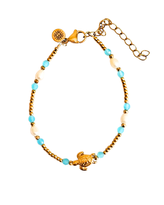 Boho beach bracelet turtle