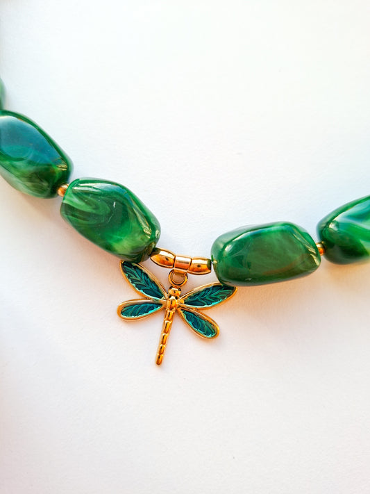 Chunky kralen ketting met bedel