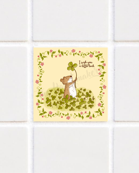Happy tile sticker ☀ i wish you a little luck