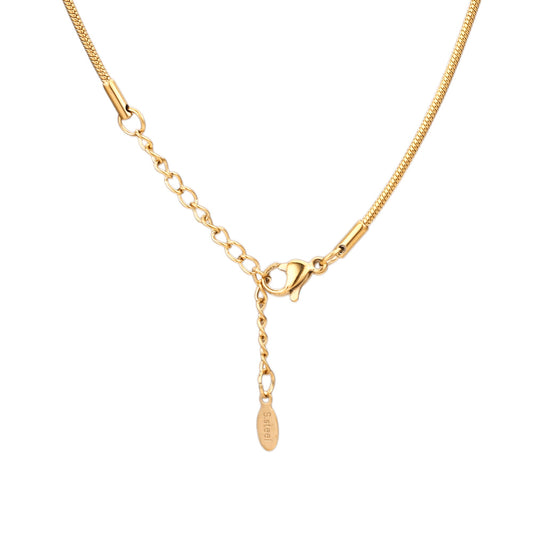 Basic ketting stainless steel goud & zilver snake