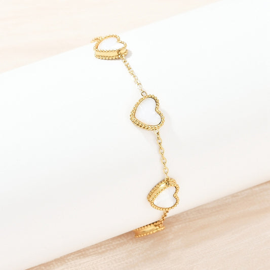 Armband ☀ white hearts