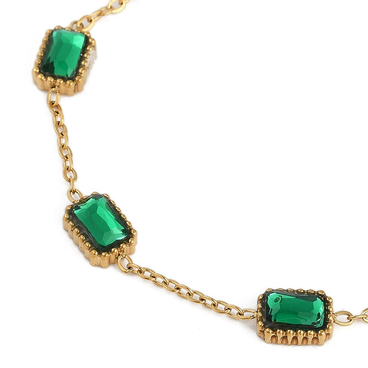 Armband ☀ green zirconia