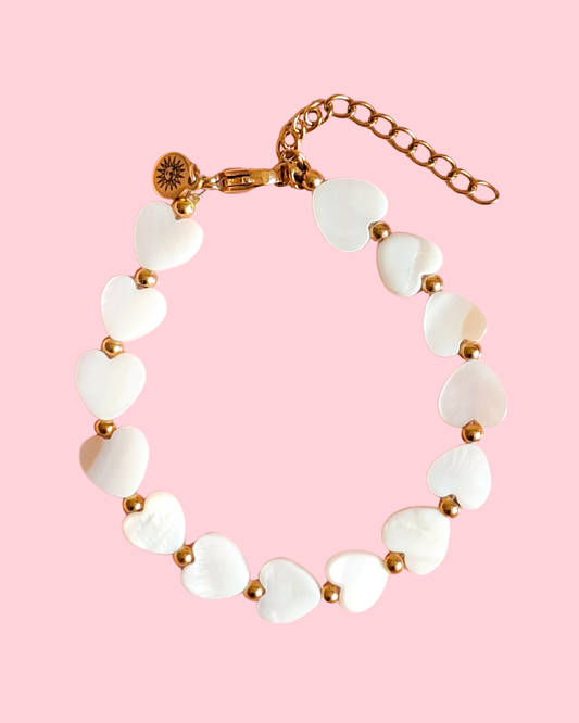 Boho beach bracelet hearts