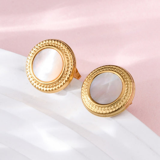 Studs stainless steel schelp boho beach