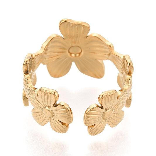 Ring stainless steel ☀ flowers