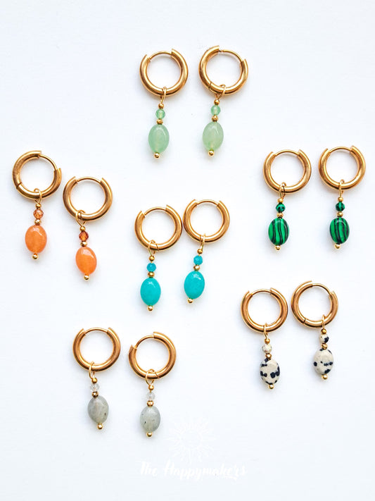 Edelsteen oorbellen ☀ sara