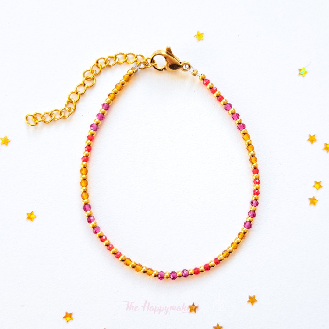 Kralen armband boho stainless steel, handgemaakt, 100% waterproof
