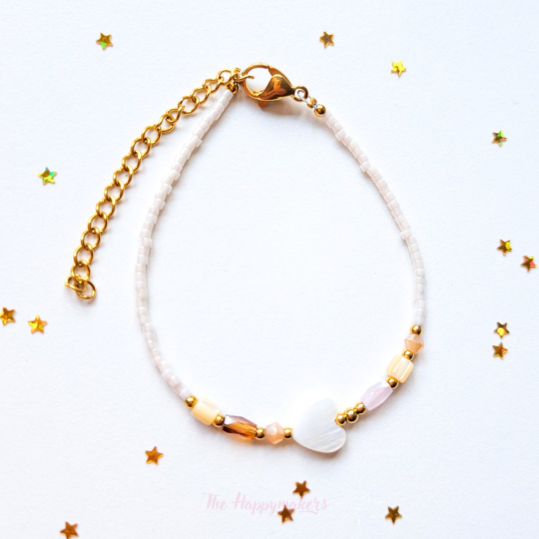 Kralen armband boho stainless steel, miyuki, handgemaakt, 100% waterproof