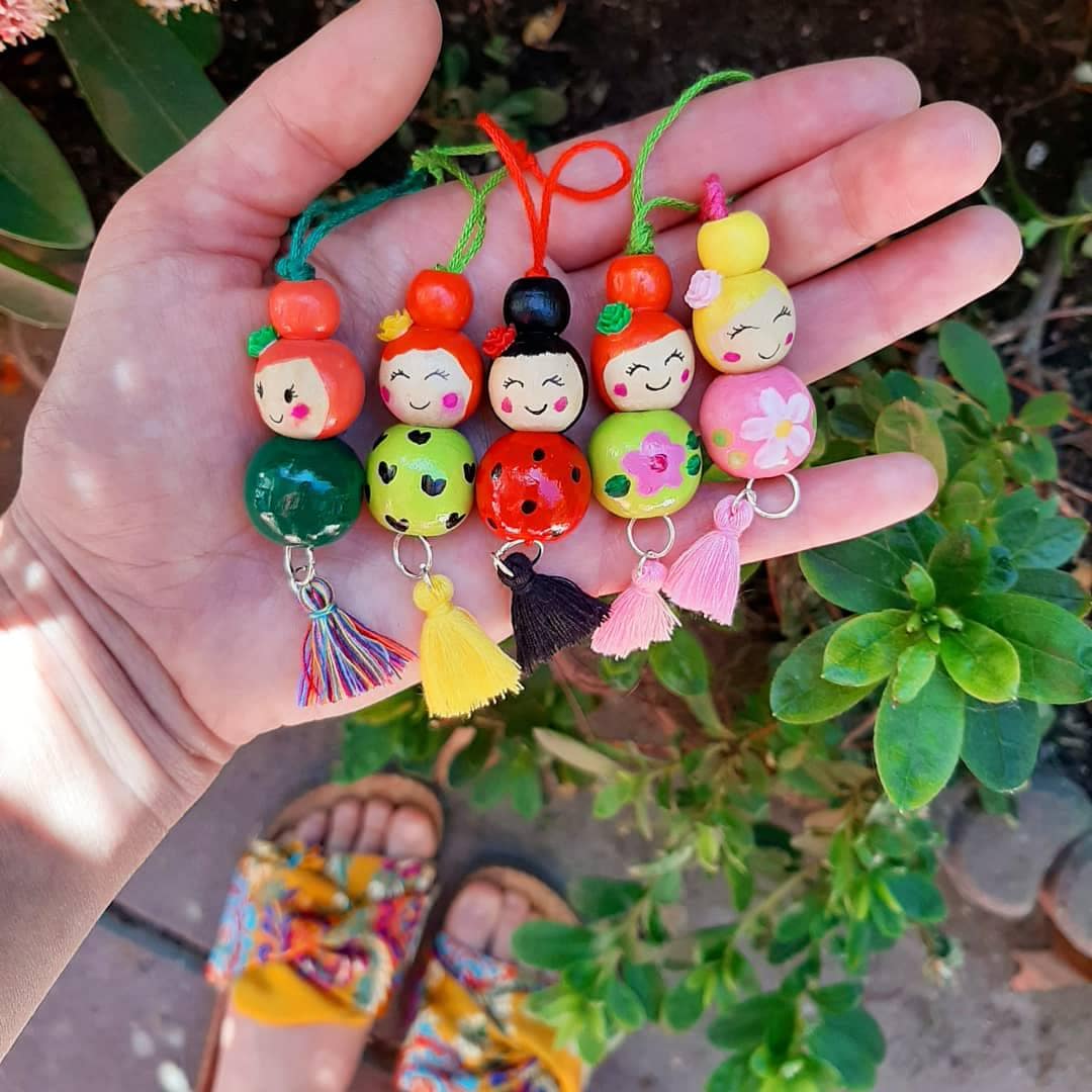 Gelukspoppetje, handgemaakt, geluksbrenger, liefde, cadeautje, geschenk, hanger, autohanger