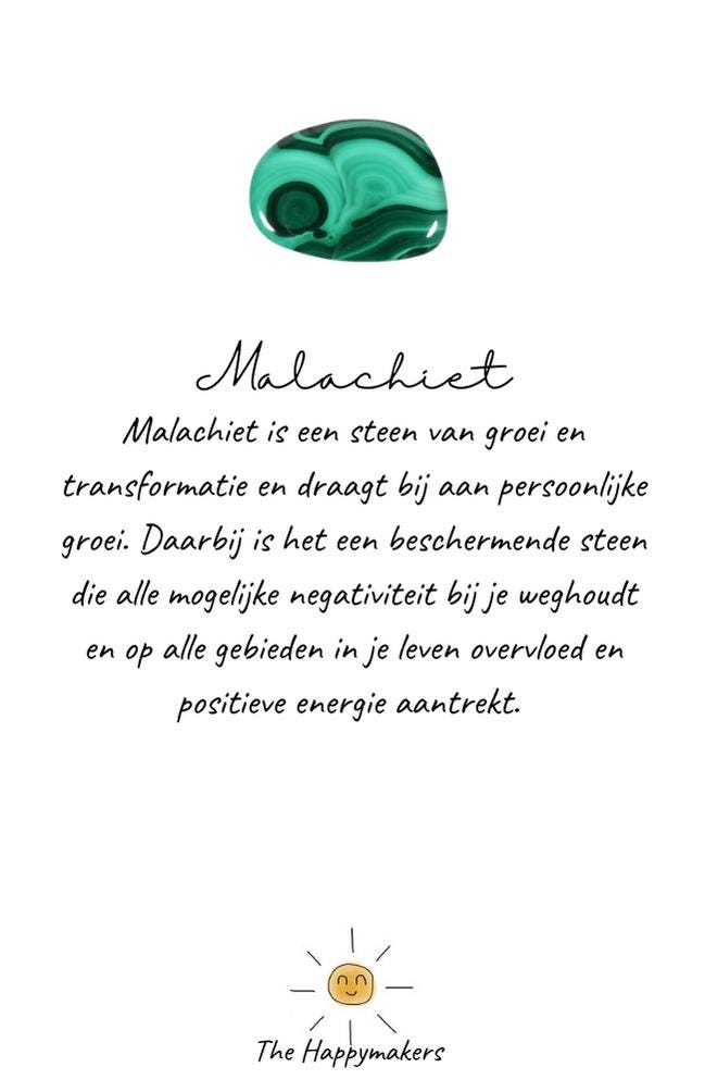 Wensarmbandje edelsteen, malachiet, tube kraal, macramé armband, stainless steel, cadeaugeschenk, zakelijk geschenk, minimalistisch,one size