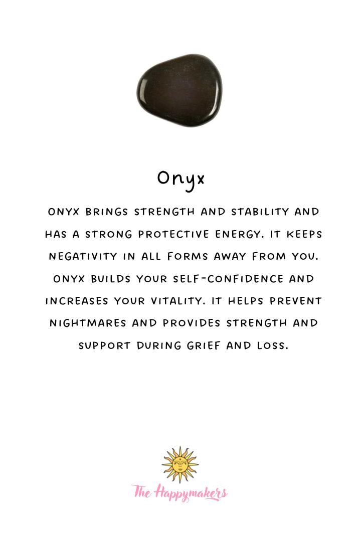 Wensarmbandje edelsteen, onyx, tube kraal, macramé armband, stainless steel, cadeaugeschenk, zakelijk geschenk, minimalistisch