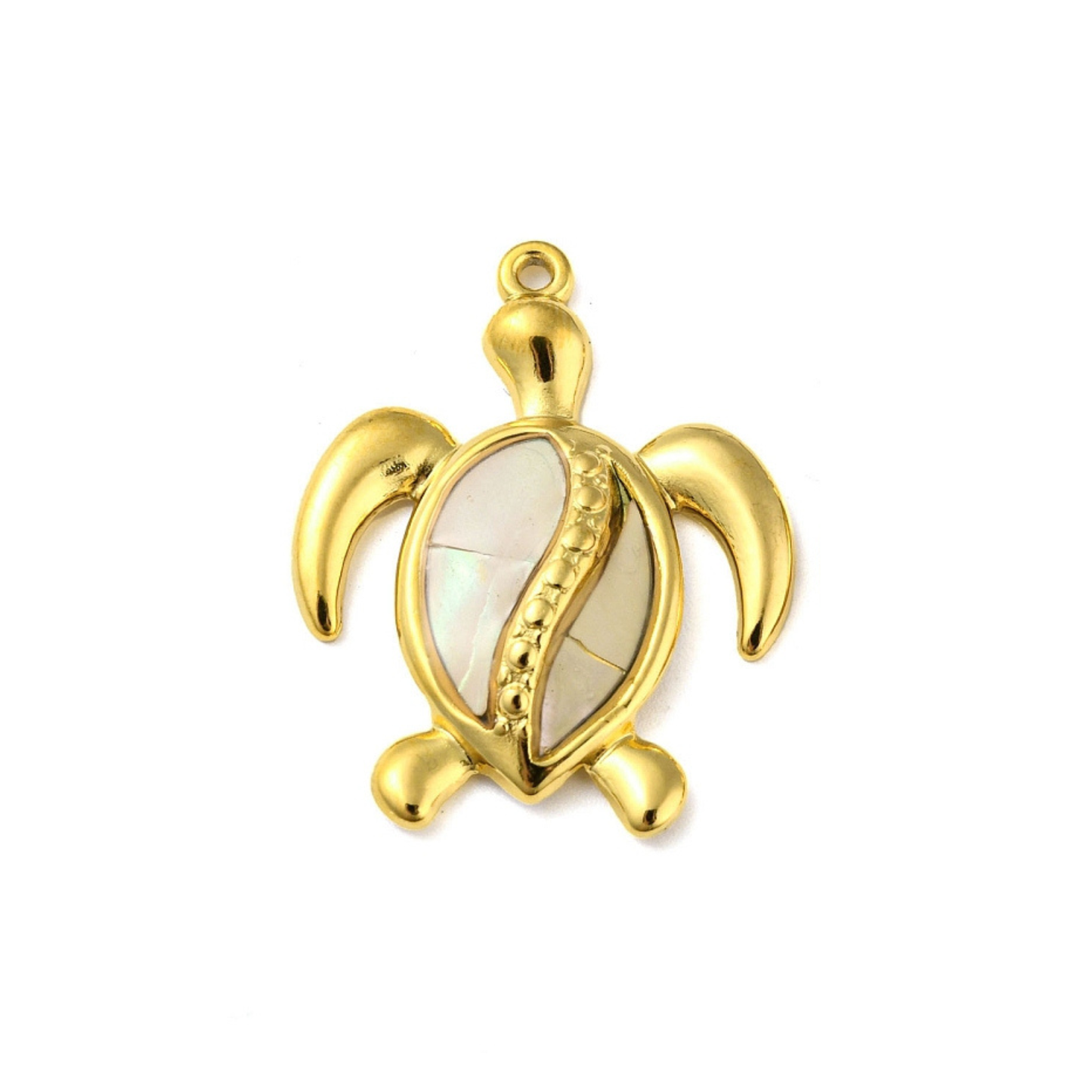 Bedel + ketting ☀ turtle white shell