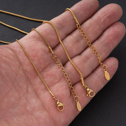 Basic ketting stainless steel goud & zilver snake