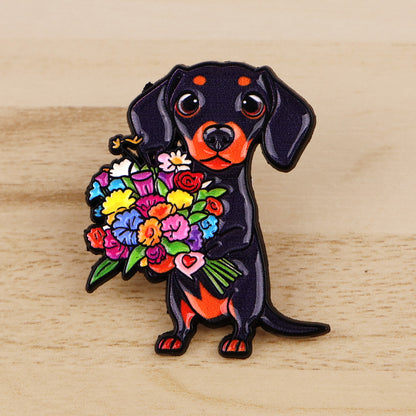 Pin ☀ dog with flowers