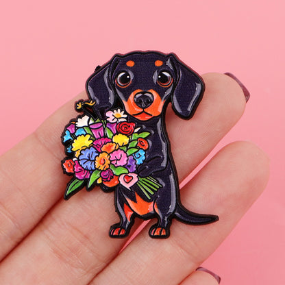 Pin ☀ dog with flowers