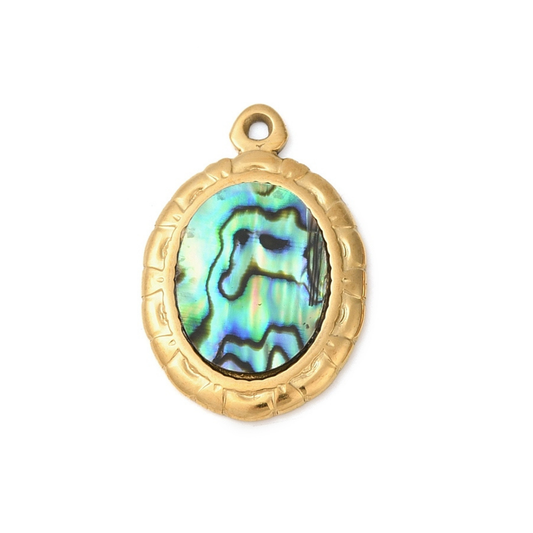 Bedel + ketting ☀ abalone shell classic