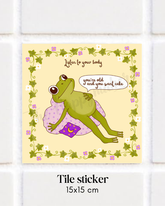 Happy tile sticker ☀ listen to your body