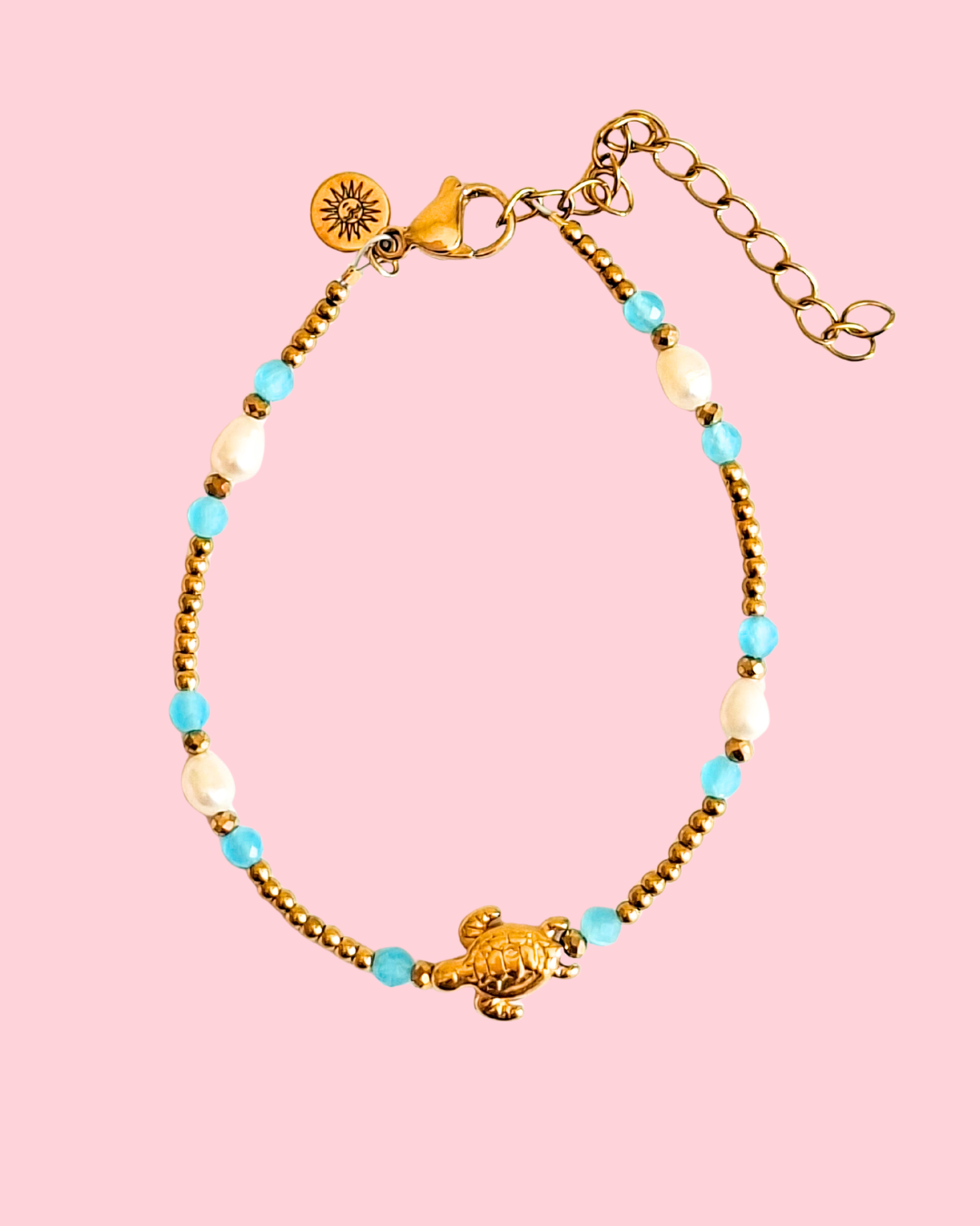 Boho beach bracelet turtle