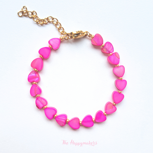 Armband schelphartjes 6mm