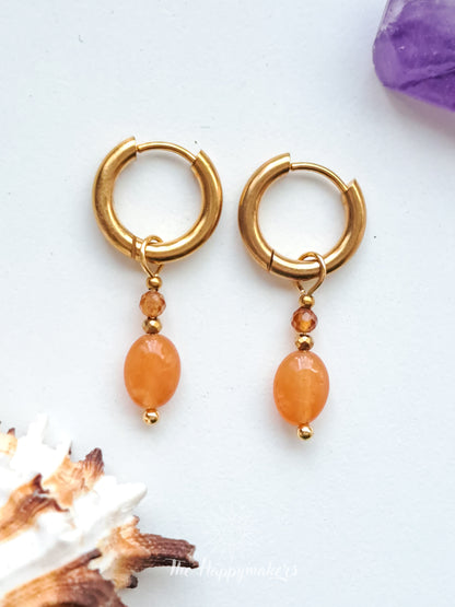 Edelsteen oorbellen ☀ sara