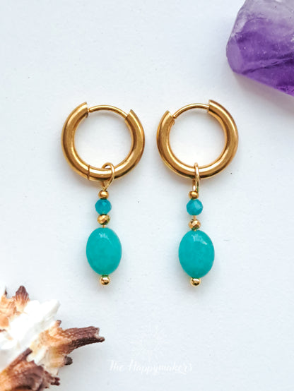 Edelsteen oorbellen ☀ sara