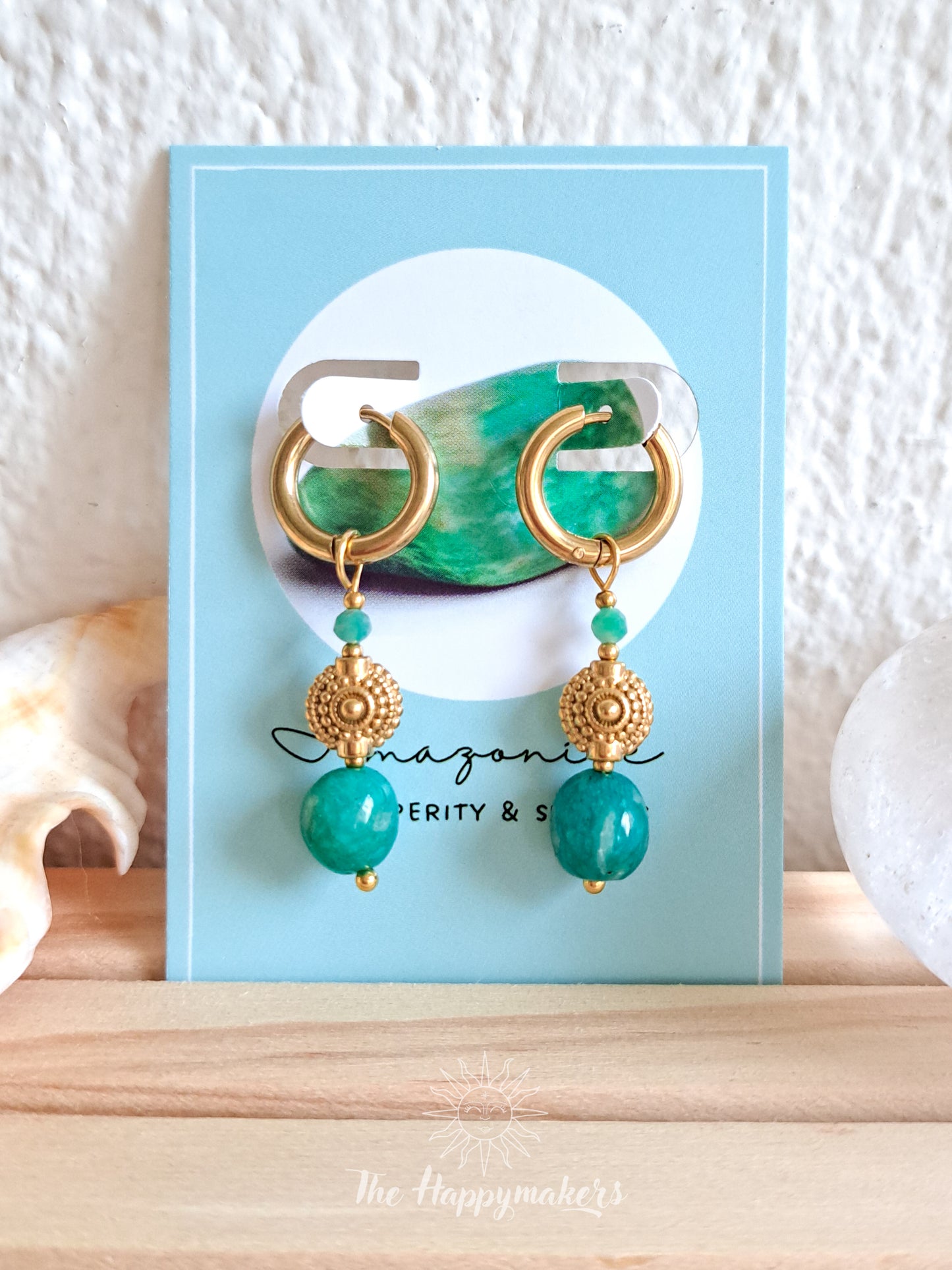 Oorbellen india amazoniet