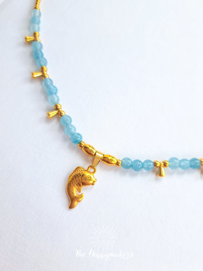 Ketting edelsteen ☀ fish