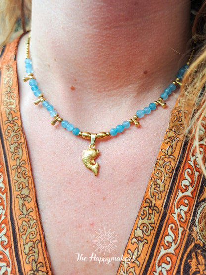 Ketting edelsteen ☀ fish