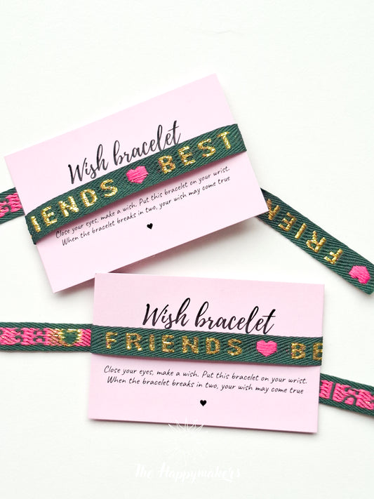 Wensarmband lint, best friends, vriendschapsarmband