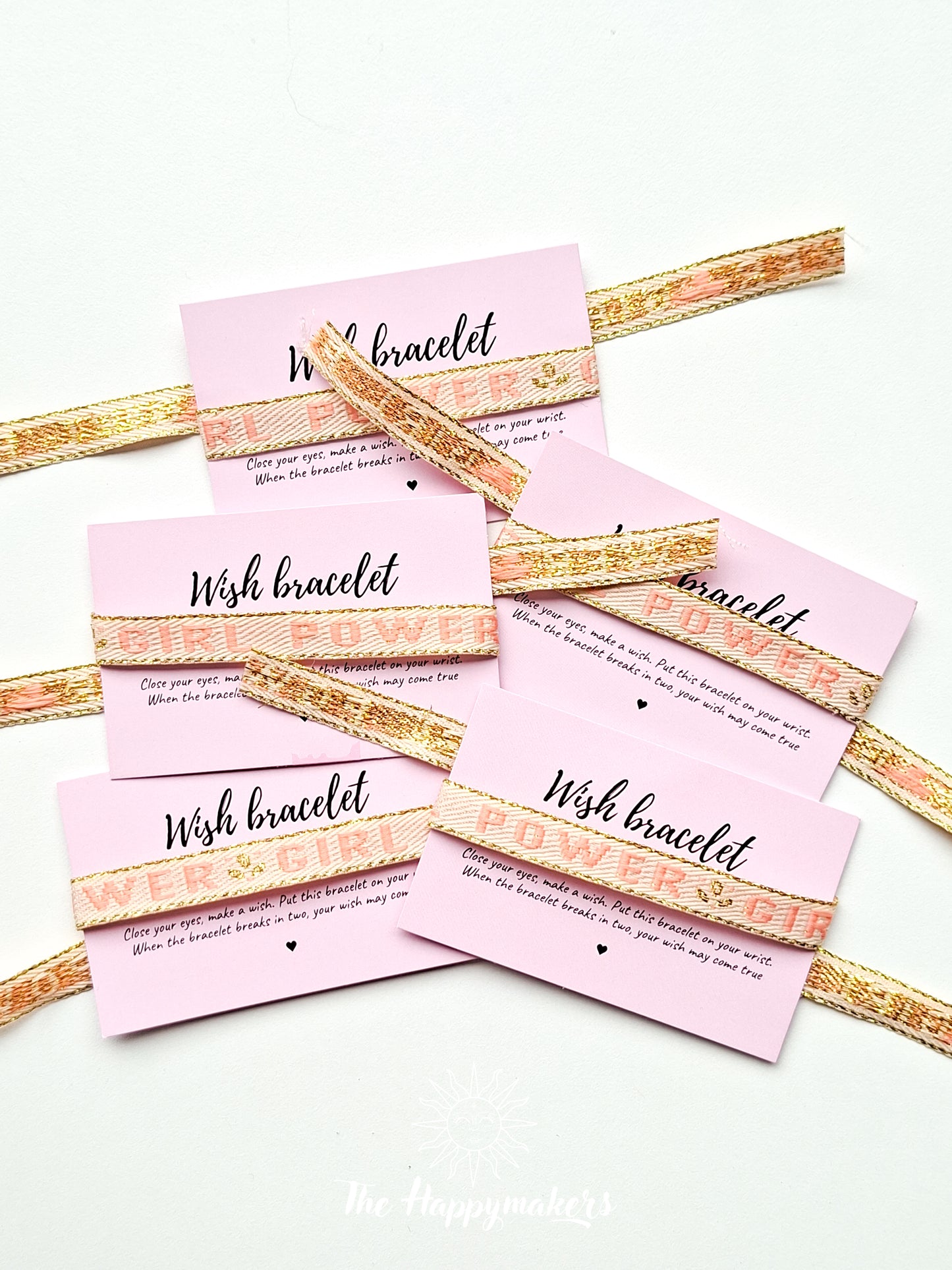 Wensarmband lint, girl power, vrijgezellenfeest