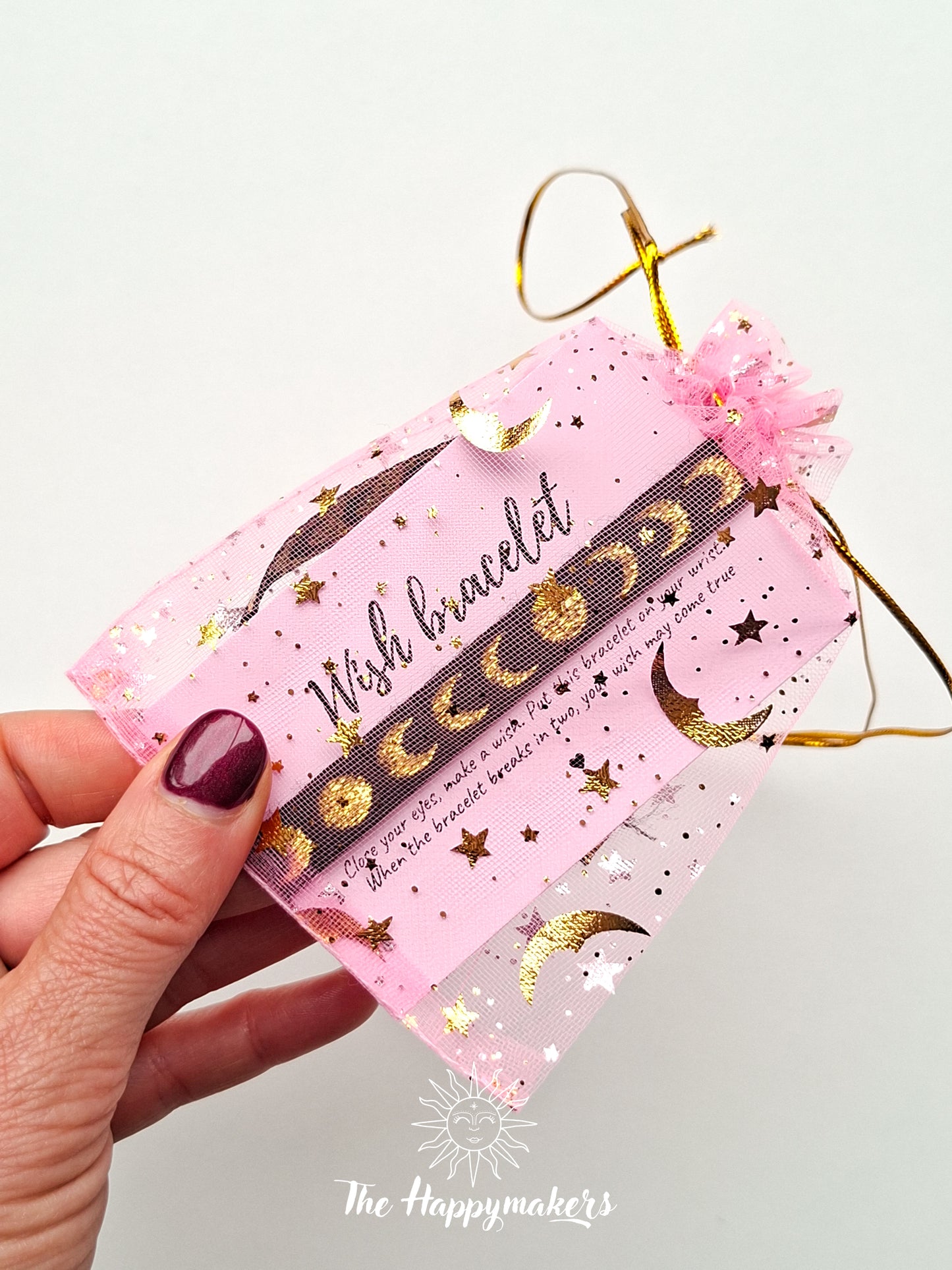 Wensarmband lint, maan fases, bohemian