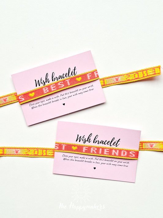 Wensarmband lint, best friends, vriendschapsarmband