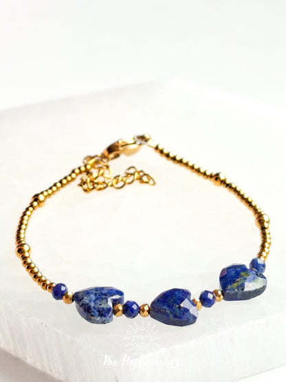 Armband edelsteen hartjes