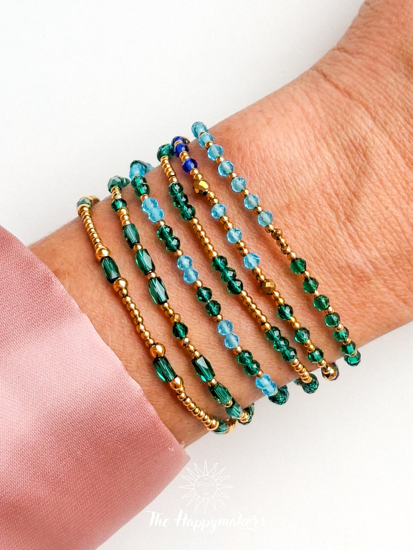 Colorfull bracelet touch of green