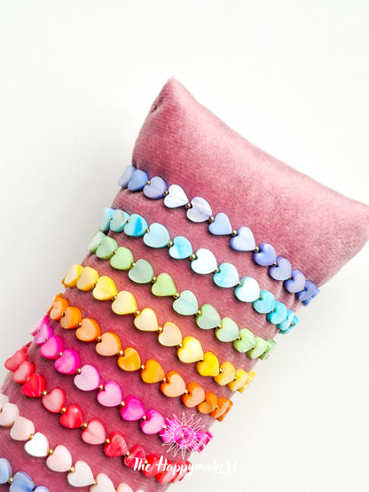 Armband schelphartjes 6mm