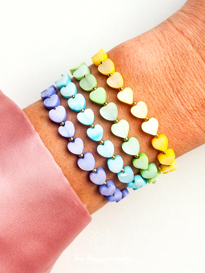 Armband schelphartjes 6mm