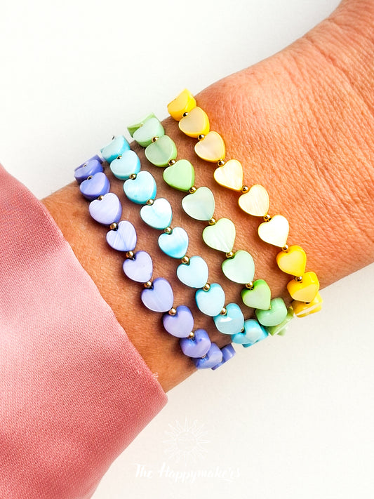 Armband schelphartjes 6mm