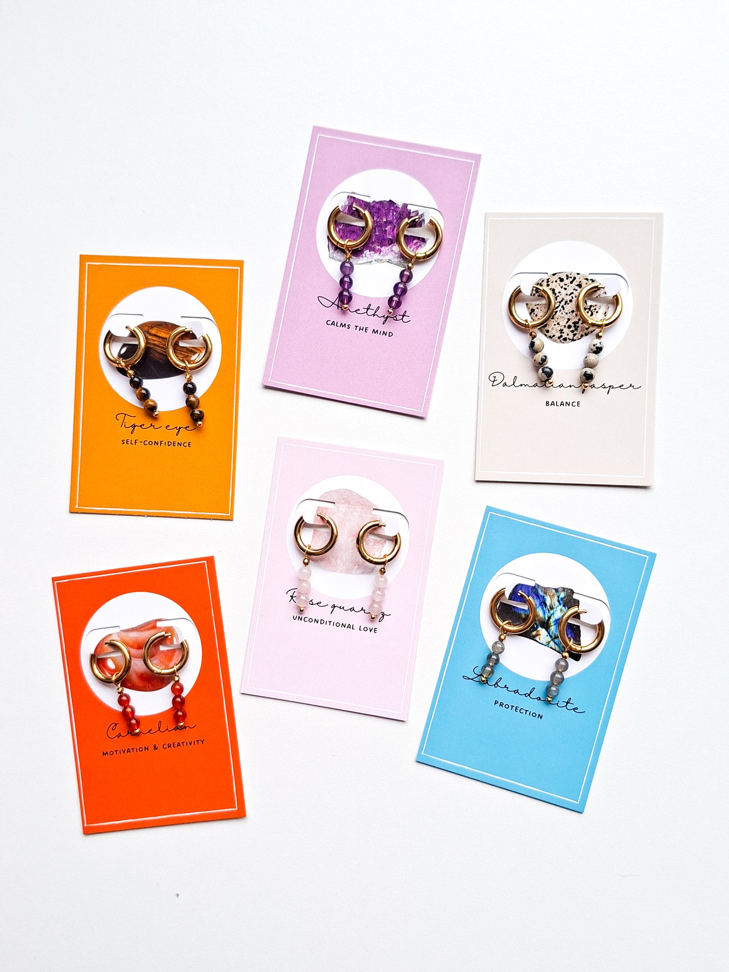 Edelsteen oorbellen ☀ dewy