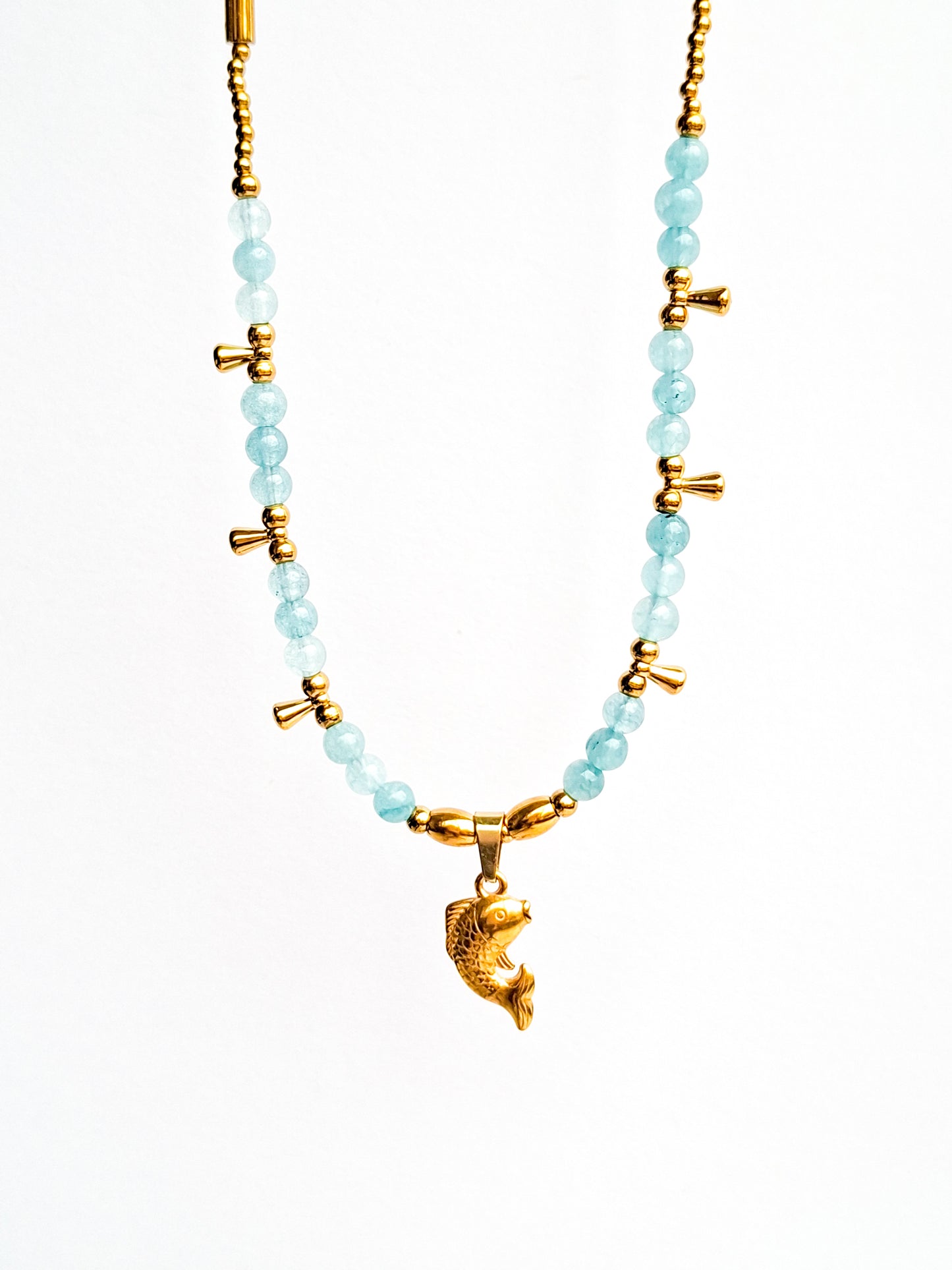 Ketting edelsteen ☀ fish
