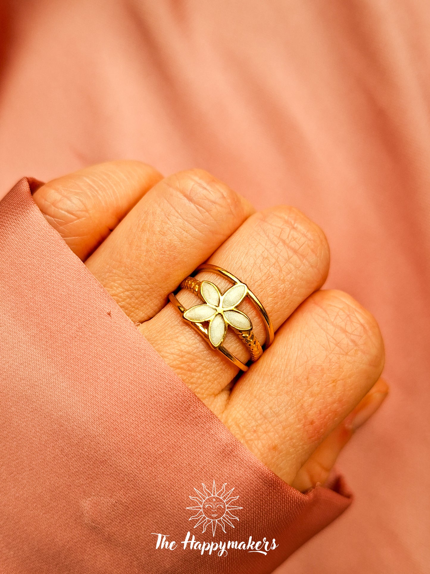 Ring stainless steel ☀ flower