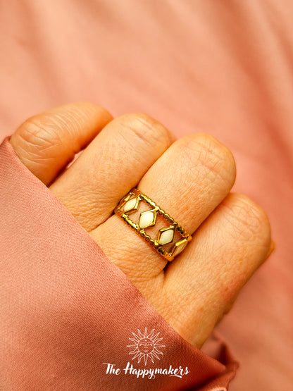 Ring stainless steel ☀ little triangles