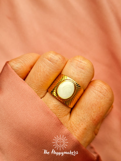 Ring stainless steel ☀ oval